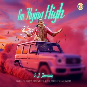 Hot pink album cover of girl singing in jeep 