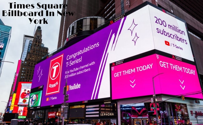 T-Series made it to the Times Square billboard in New York
