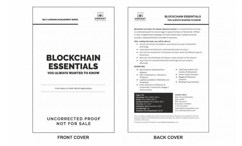 Vibrant Publishers’ Upcoming Book on Blockchain Technology is a Self-learning Guide