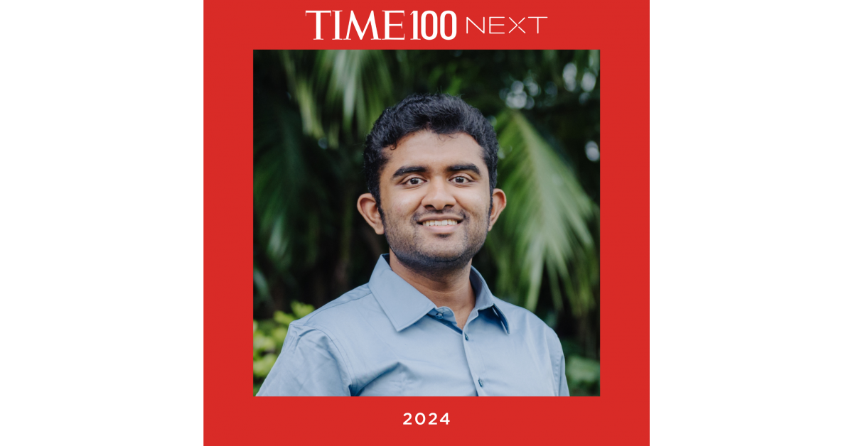 Aadith Moorthy, Boomitra CEO, Named to TIME100 Next — TIME’s List of the Next 100 Most Influential People in the World