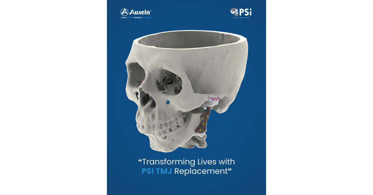 Auxein Medical Unveils Groundbreaking Study on Customized Temporomandibular Joint Implants