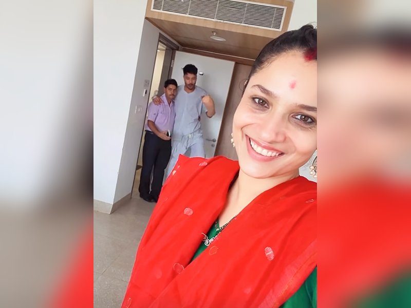 Ankita Lokhande Playfully Teases Injured Husband Vicky Jain with “Lakdi Ki Kaathi” Tune!