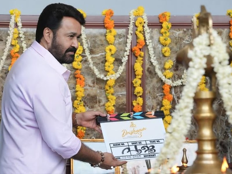 Cameras Roll for ‘Drishyam 3’: Mohanlal Shines in Thrilling Production Kickoff!