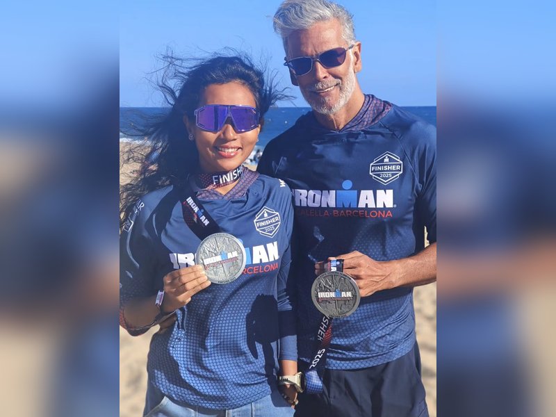 Milind Soman Celebrates Ankita as First Assamese Woman to Conquer Ironman Challenge!