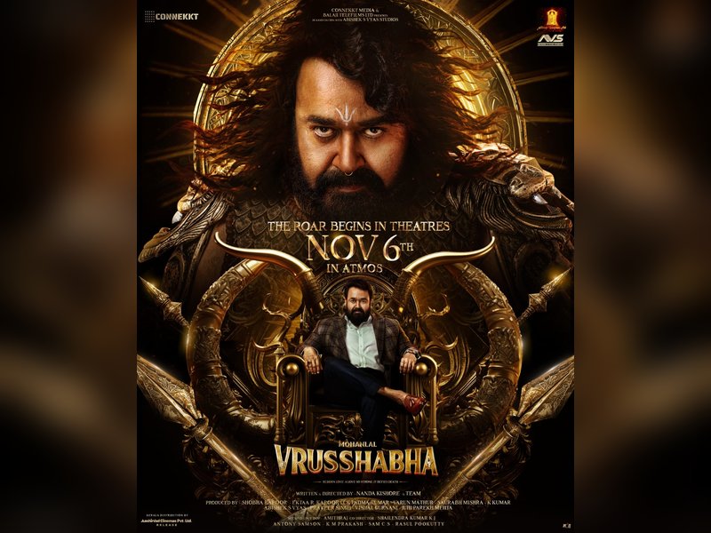 Mohanlal’s ‘Vrusshabha’ Set for November 6 Release: A Must-Watch! Mohanlal’s ‘Vrusshabha’ Set for November 6 Release: A Must-Watch!
