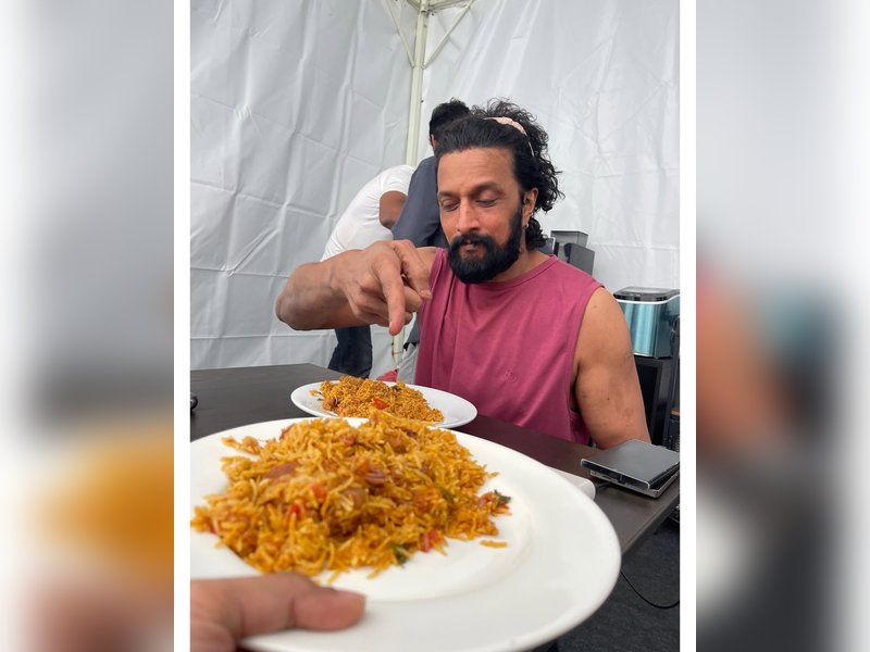 Actress Roshini Prakash thanks ‘Mark’ team and Kichcha Sudeep for “the best slow cooked biryani”