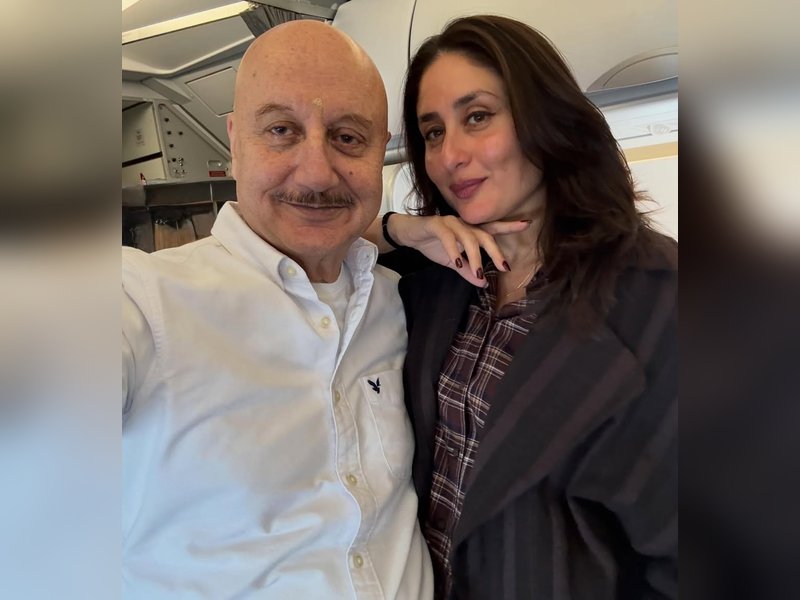Anupam Kher shares memories of first meeting Kareena Kapoor on a flight, reminiscing about her debut.