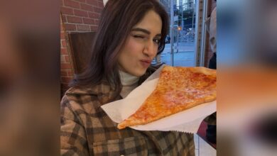 Bhumi Pednekar shares joyful moments with family and pizza in her latest heartfelt Instagram post.