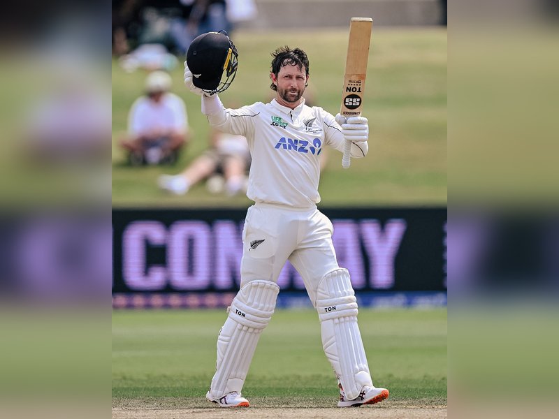 Conway makes history as first NZ player to score double century and century in the same Test match Conway makes history as first NZ player to score double century and century in the same Test match