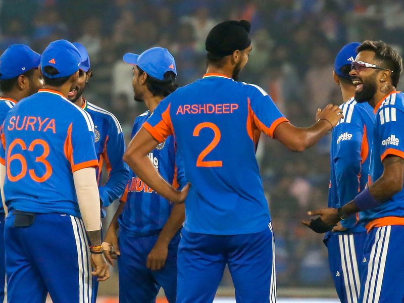 India secures 3-1 series victory in 5th T20I thanks to Varma, Pandya, Bumrah, and Chakaravarthy