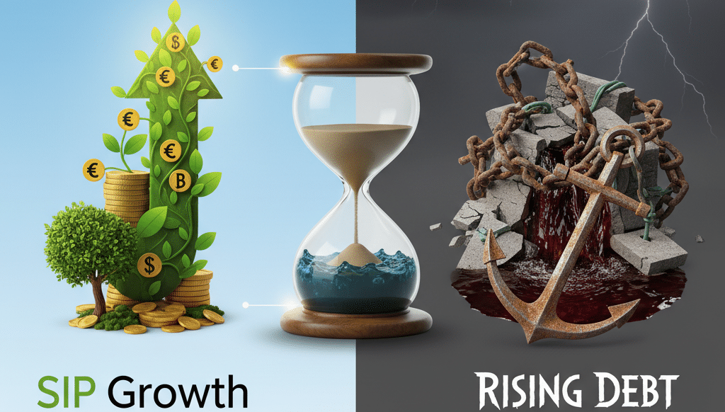 India’s Middle Class: Building Wealth or Struggling with Debt and SIP Growth?