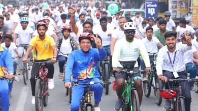 Mansukh Mandaviya celebrates Fit India Sundays’ anniversary with cycling event in Puducherry