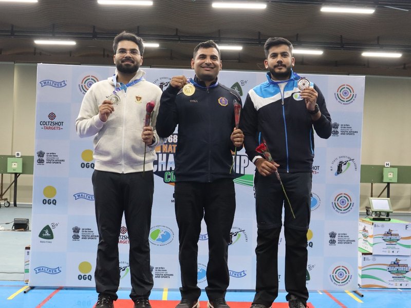 Navy’s Kiran Ankush Jadhav wins gold in 10m air rifle at National Shooting Championship