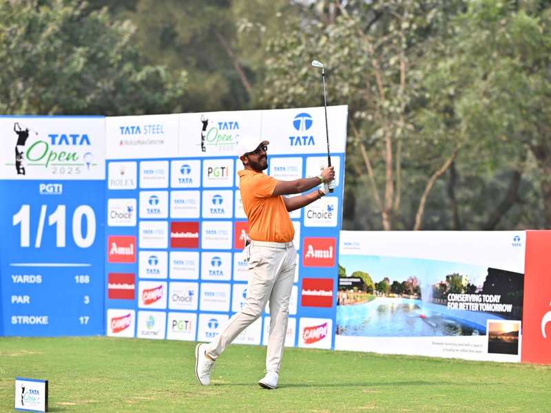 Tata Open 2025: Yuvraj Sandhu jumps to the lead with impressive 64 in Round Two