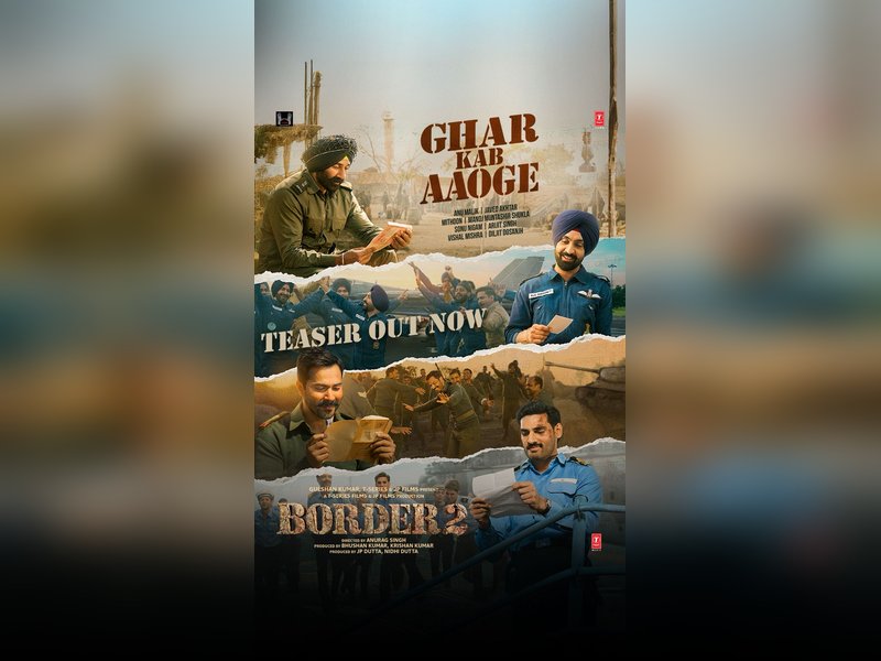 Teaser for “Ghar Kab Aaoge” from Border 2 unveiled, featuring top singers. Full song drops on Jan 2!