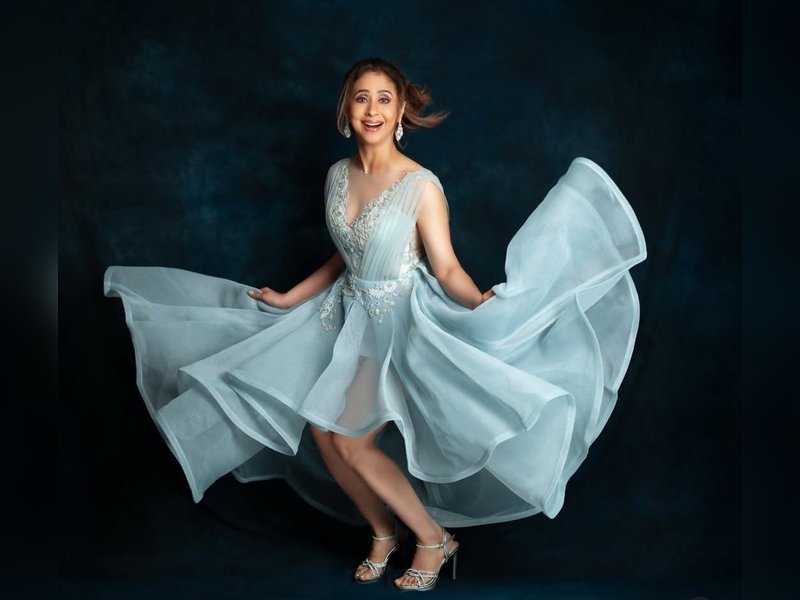Urmila Matondkar Channels Marilyn Monroe’s Iconic Pose in Stunning Blue Outfit on Instagram