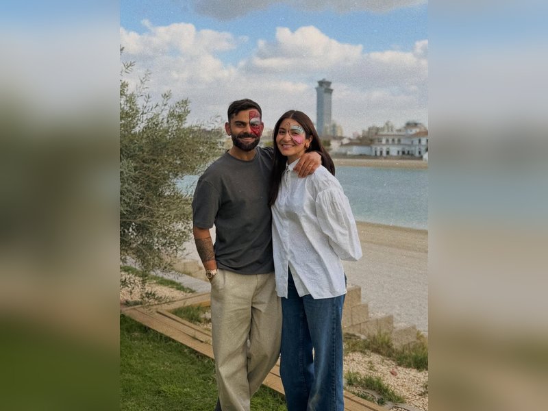 Virat Kohli and Anushka Sharma share a masked moment as they welcome 2026 together