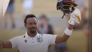 WI vs NZ: Kavem Hodge shines with unbeaten ton as Windies rally on Day 3 at Bay Oval