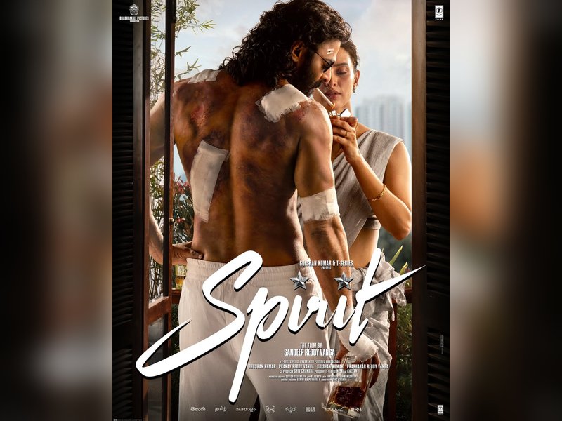 Filmmaker Sandeep Reddy Vanga unveils “Spirit” poster featuring Prabhas at midnight on New Year’s Day.