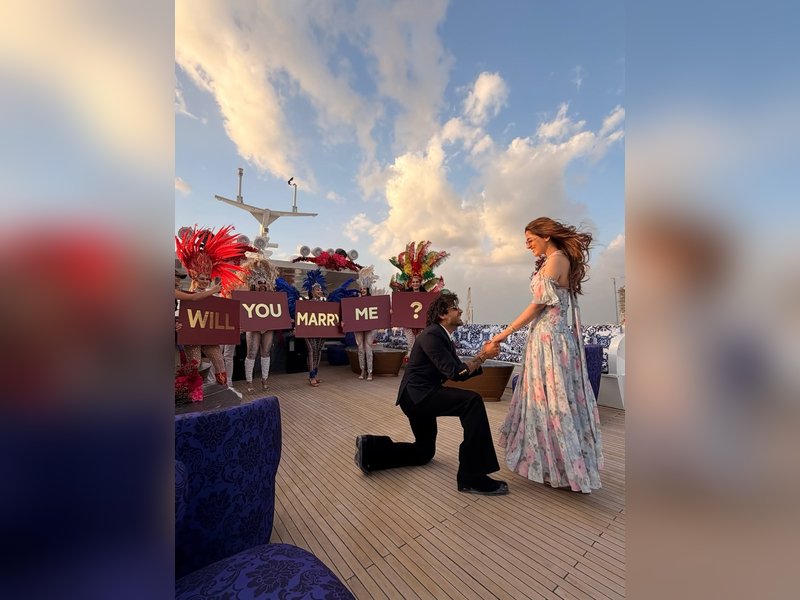 Nupur Sanon, Kriti Sanon’s sister, gets engaged to singer Stebin Ben in a dreamy lakeside proposal.