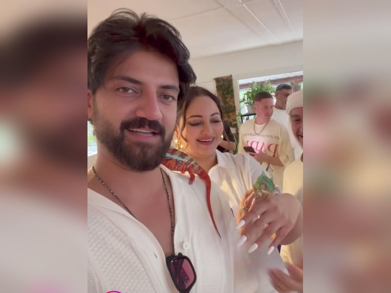 Sonakshi Sinha and Zaheer Iqbal flaunt chameleons in a fun video, calling the experience ‘amazing’!