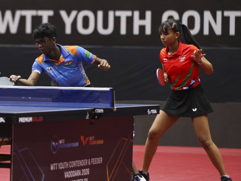 Syndrela-Sarthak and Vivaan-Naisha clinch U-19, U-15 mixed doubles titles at WTT Youth Contender 2026 Syndrela-Sarthak and Vivaan-Naisha clinch U-19, U-15 mixed doubles titles at WTT Youth Contender 2026